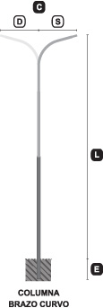 columna brazo curvo