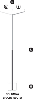 columna brazo recto