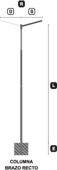 columna brazo recto